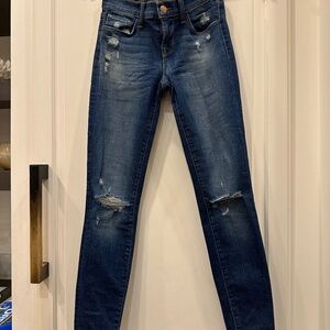 Distressed, cropped J-Brand jeans, size 24